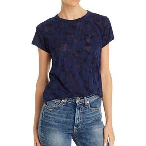 Rag and Bone poppy graphic Burnout print t-Shirt. XS